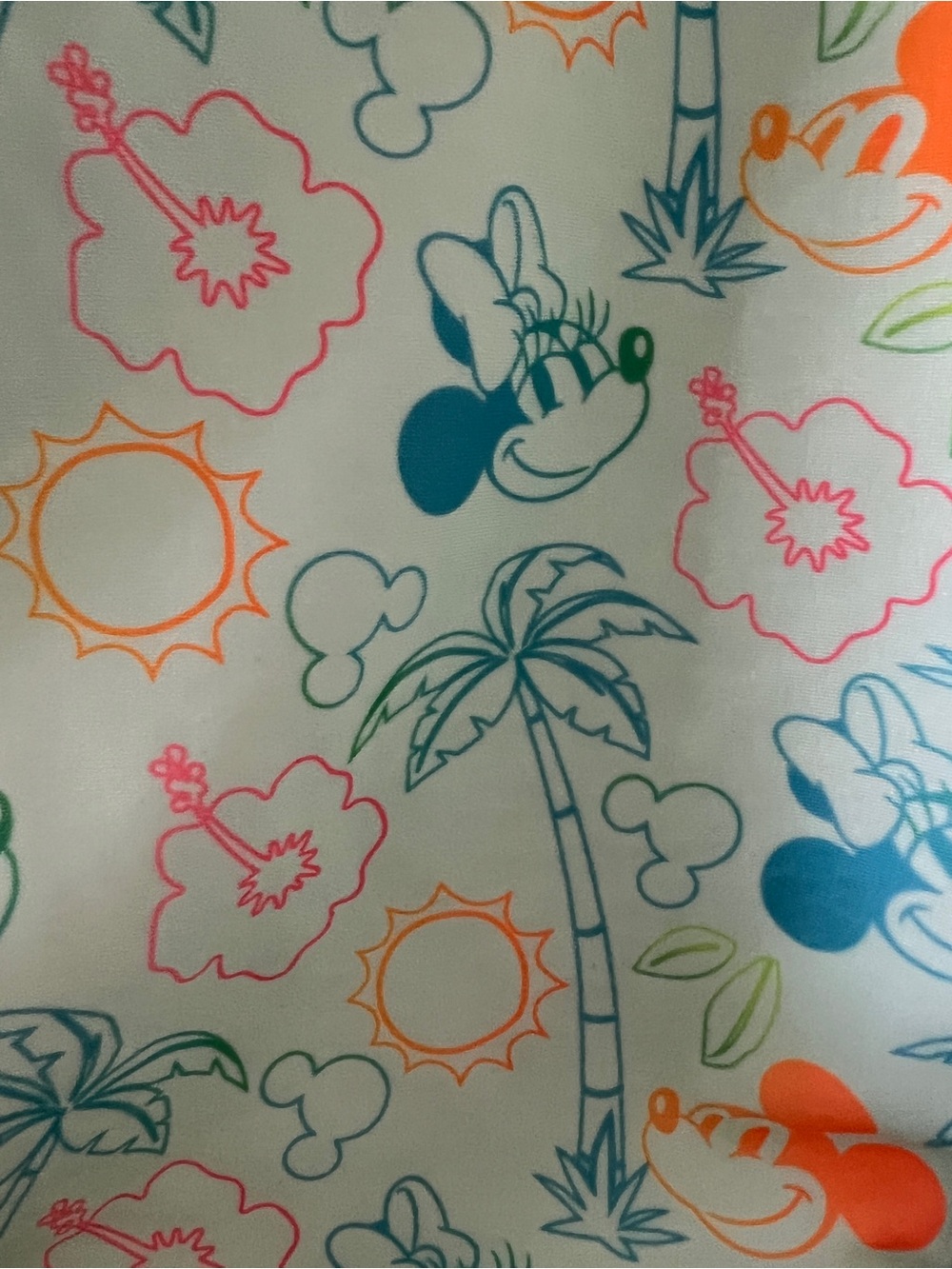 Disney Minnie & Mickey Mouse Tropical Print Womens Swimsuit Size XS - Picture 7 of 15